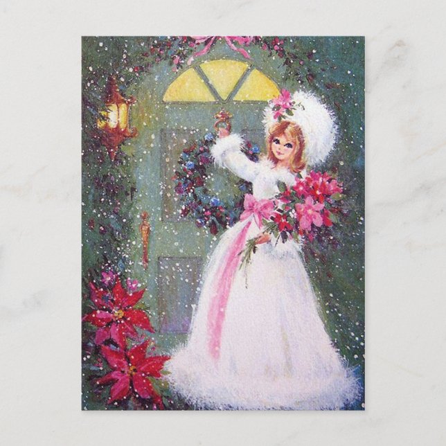 carte postale rétro vintage Noël (Devant)