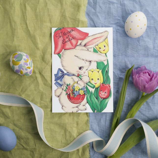 Carte postale Retro vintage Pâques (Créateur téléchargé)