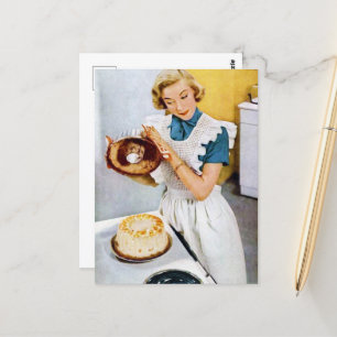 Carte Postale rétro vintage pâtisserie