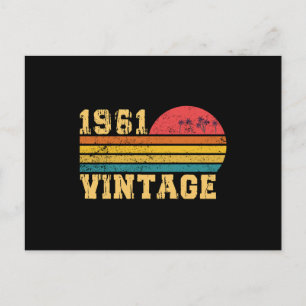 Carte Postale Retro Vintage Sunset 1961 Anniversaire