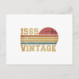 Carte Postale Retro Vintage Sunset 1969 Anniversaire