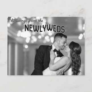 Carte Postale Retro Vintage Wedding Thank You Post Card