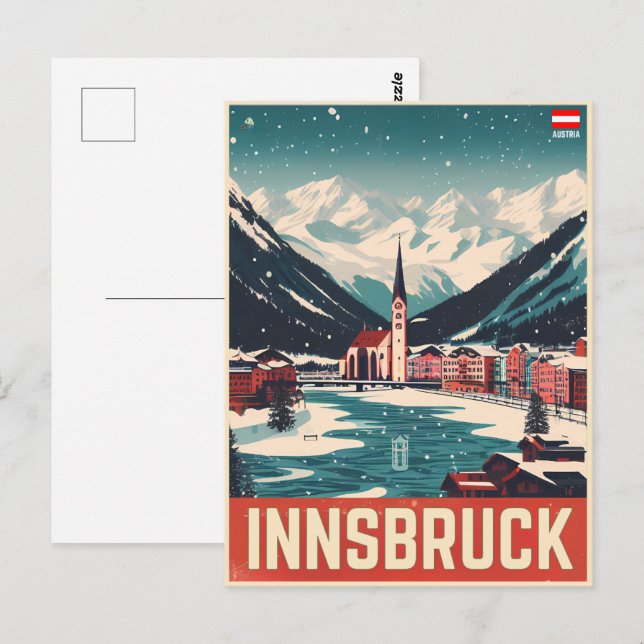 Carte Postale Retro Voyage Innsbruck Tyrol - Alpes autrichiennes (Devant / Derrière)