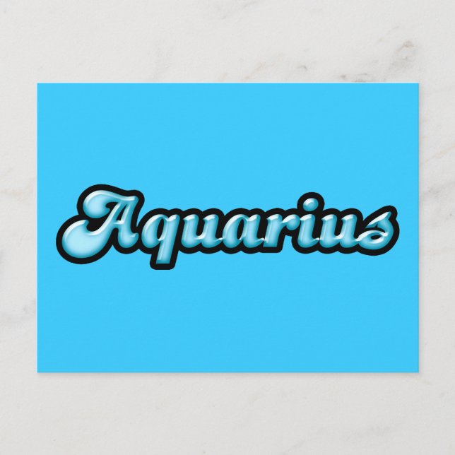 Carte Postale Rétro Zodiac Aquarius (Devant)