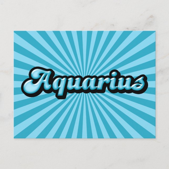 Carte Postale Rétro Zodiac Aquarius (Devant)