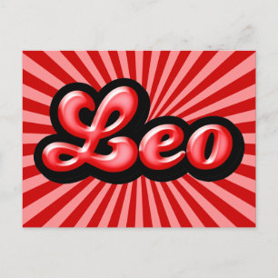 Carte Postale Retro Zodiac Leo