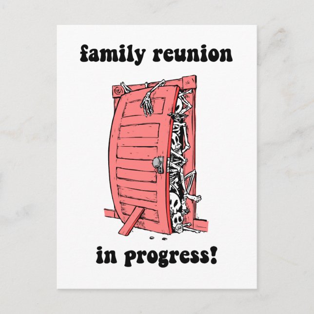 Carte Postale Réunion de famille amusante (Devant)