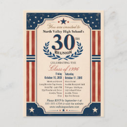 Carte Postale Réunion de la 30e promotion de lycée Americana Rou