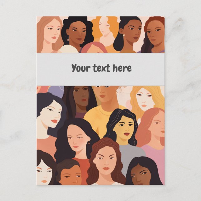 Carte Postale Réunion de la foule des femmes unies (Devant)