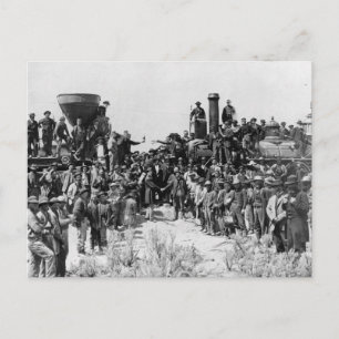 Carte Postale Réunion des Rails - Promontory Point Utah 1869