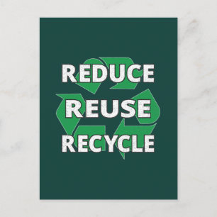 Carte Postale Réutiliser le Jour des terres de recyclage tous le