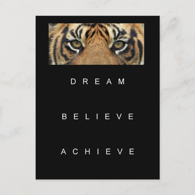Carte Postale rêve croire obtenir une soumission motivante (Devant)