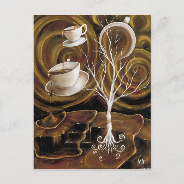 Carte Postale rêve de café (Devant)