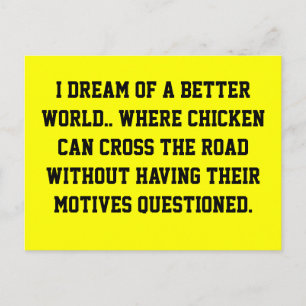Carte Postale Rêve de poulet