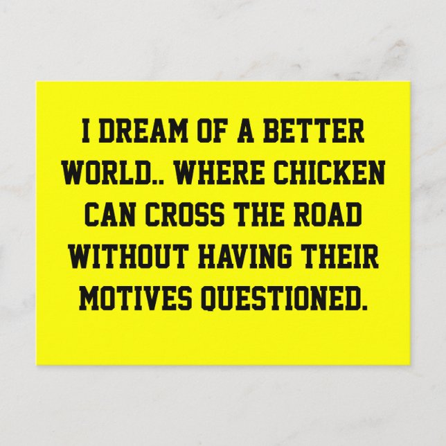 Carte Postale Rêve de poulet (Devant)