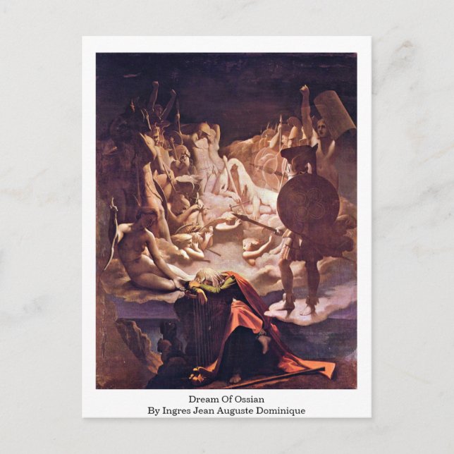 Carte Postale Rêve D'Ossian Par Ingres Jean Auguste Dominique (Devant)
