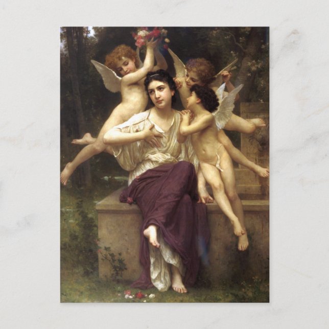 Carte Postale Rêve du printemps par William-Adolphe Bouguereau (Devant)