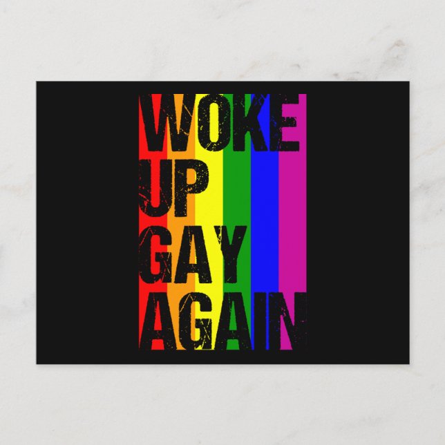 Carte Postale RÉVEILLEZ LE GAY À NOUVEAU MOIS LGBT Pride LGBTQ R (Devant)