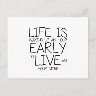 Carte Postale Réveillez-vous tôt - Citations de motivation