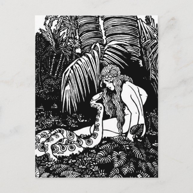 Carte Postale Réveillon Dans Le Jardin (Devant)