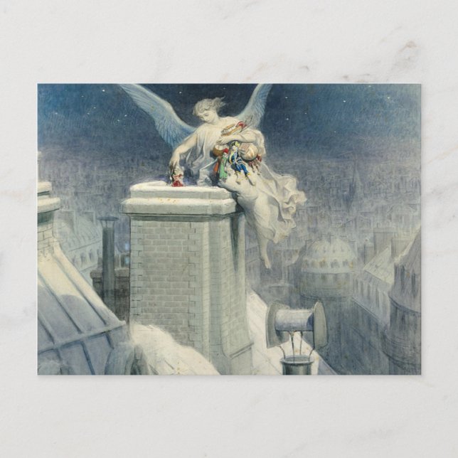 Carte Postale Réveillon de Noël - Gustave Dore (Devant)