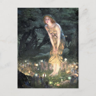 Carte Postale Réveillon d'été par Edward Robert Hughes, pré-Raph
