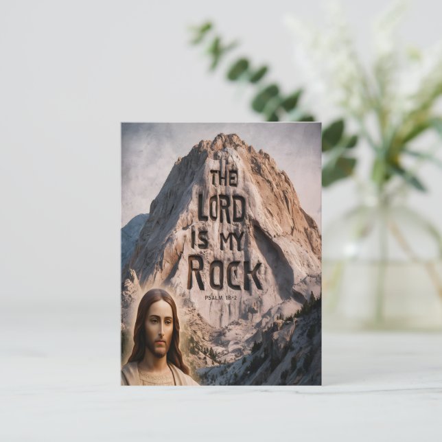 Carte Postale Révélation Divine : Le Seigneur Est Mon Rocher (Debout devant)