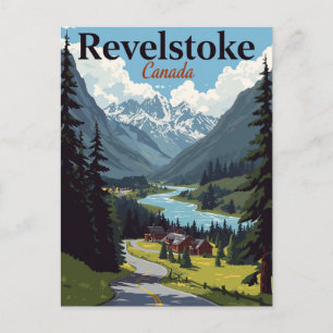 Carte Postale Revelstoke Canada Vallée Montagnarde Vintage