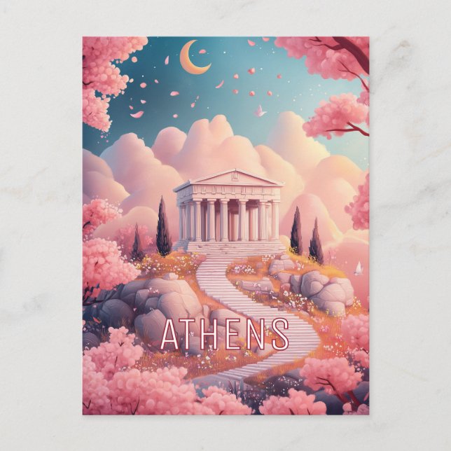Carte Postale Rêver de voyager à Athènes (Devant)
