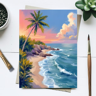 Carte Postale Rêverie d'eau salée   Aquarelle de mer côtière océ