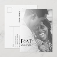 Revêtement photo minimaliste Mariage moderne RSVP