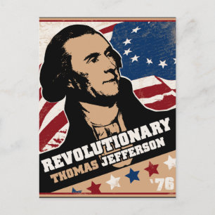 Carte postale révolutionnaire Thomas Jefferson