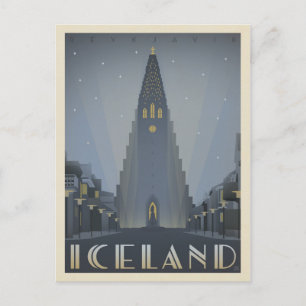 Carte Postale Reykjavik, Islande