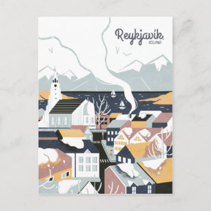 Carte Postale Reykjavik, Islande,