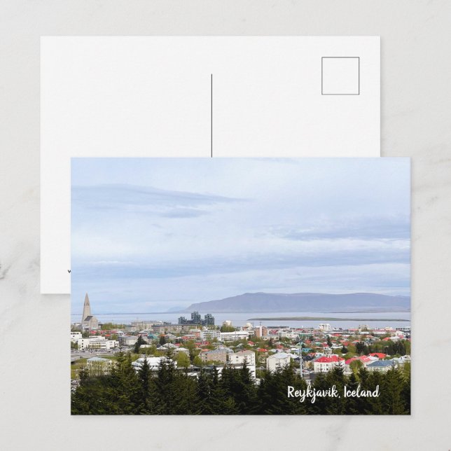 Carte Postale Reykjavik Islande Cityscape (Devant / Derrière)