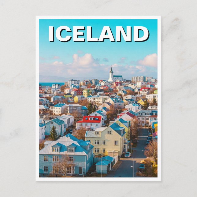 Carte Postale Reykjavík Islande Travel (Devant)
