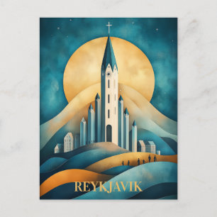 Carte Postale Reykjavik Islande Travel