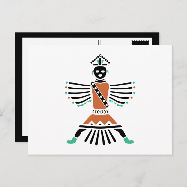 Carte Postale rez couteau guerrier (Devant / Derrière)