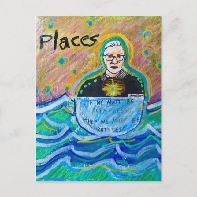 Carte Postale RGB Ruth Bader Ginsburg Si nous devons être Ruth l (Devant)