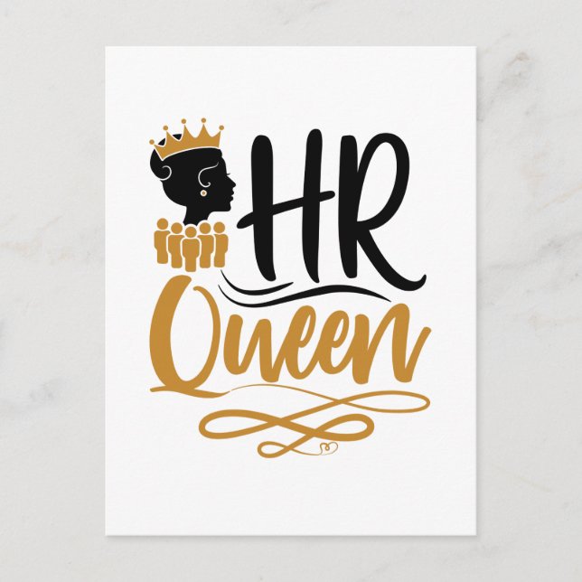 Carte Postale RH Reine des ressources humaines Femmes (Devant)