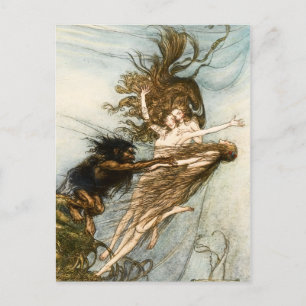 Carte Postale Rhine Maidens et Alberich Postcard