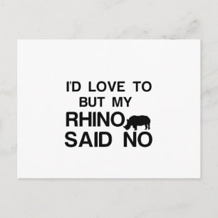 CARTE POSTALE RHINO A DIT NON