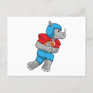 Carte Postale Rhino de football