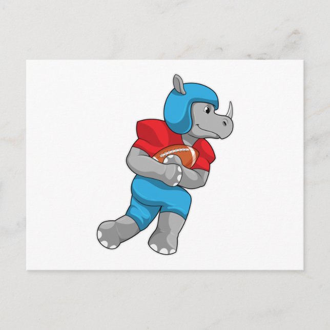 Carte Postale Rhino de football (Devant)