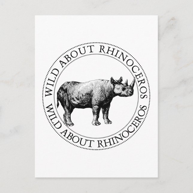 Carte Postale Rhinoceros (Devant)