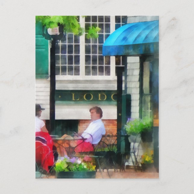 Carte Postale Rhode Island - Café Newport RI (Devant)