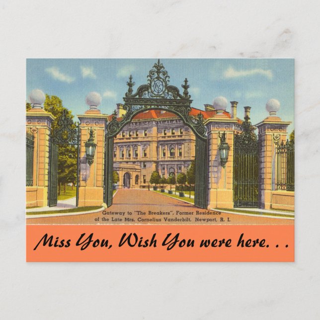 Carte Postale Rhode Island, Les Breakers, Newport (Devant)
