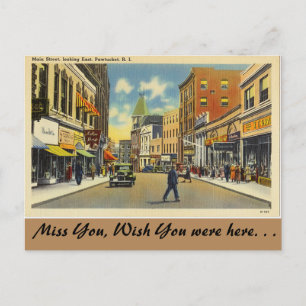 Carte Postale Rhode Island, Main Street, Pawtucket