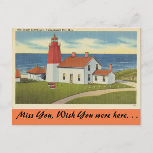 Carte Postale Rhode Island, phare de Point Judith