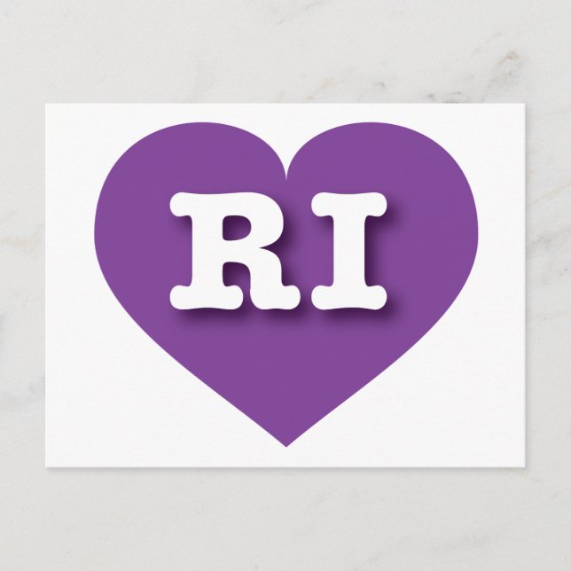 Carte Postale Rhode Island Purple Heart - I love RI (Devant)